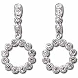 0.20 Ct.T.W. Round Brilliant Cut Diamonds, 14Kt. White Gold. Diamond Drop Earrings