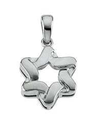 CleverEves 14K White Gold 23.00X17.50 mm Star Of David Pendant