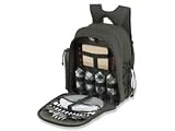 Picnic at Ascot Adventurer Two-Tone Green Picnic Backpack For Four 17-in.