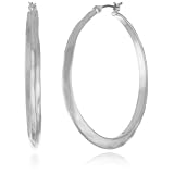 Kenneth Cole New York Textured Silver-tone Hoo
