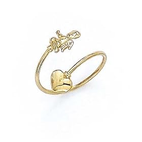 14k Cupid Toe Ring by 