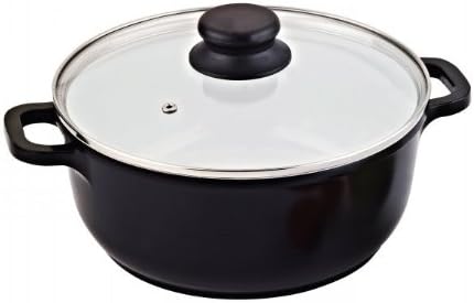11" Die Cast Aluminum Round Casserole and Vent Color: Black