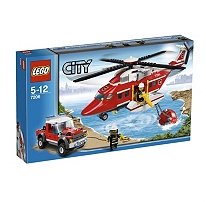 Lego City Fire Helicopter #7206 with 2 Mini-figures