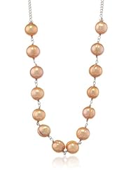 Honora "Skinny Jeans" Chocolate Freshwater Cultured Pearl and Smoky Quartz Necklace, 36"