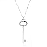 Designer Inspired Sterling Silver Vintage Oval Key Pendant