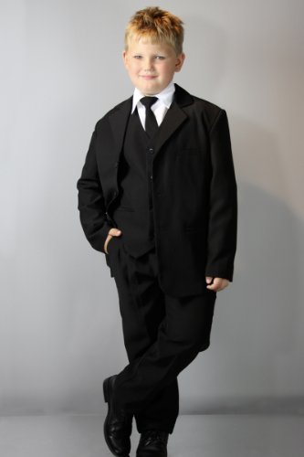 Boys Black Suit Set with Five Pieces