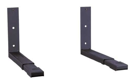 Mikrowellenhalter Mikrowellenhalterung 70 kg schwarz inkl. Montagematerial