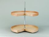 lazy susan wood:Rev-A-Shelf LD-4NW-472-28-1 Lazy Daisy Natural Wood Natural Lazy Susan