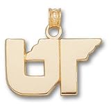 Tennessee Volunteers Solid 14K Gold ''UT'' Pendant