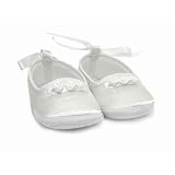 from Universal Textiles Baby Girl Christening Shoes in White with Lace (Special Occasions) (Size 3: 12-18 months)