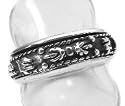 Sterling Silver OM Hindu Prayer Spin Ring (Size 10)