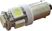 LED 1W 12V White Omni Bulb BA9S T4W SIDE TAIL 5 5050 SMD