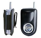 Samsung SCH-A795 / SCH-A850 / SCH-A890 / SCH-A930 / SCH-A950 / SCH-A970 / SCH-A990 Premium Quality Cell Phone Pouch Case - Includes TWO Bonus Charm Holders - San Diego Padres - Oficially MLB Licensed