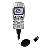 Retractable USB Cable for the Motorola C256 with Power Hot Sync and Charge capabilities - Gomadic Brand w/ TipExchange Technology