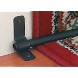 Carpet Rods Black Brass, Rod Bracket... by The Renovators Supply