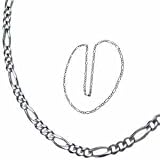 14kt White Gold Good-looking Figaro Fancy Chain
