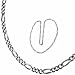 14kt White Gold Good-looking Figaro Fancy Chain
