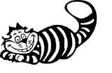 Cheshire Cat - Wall Decal - Removeable Wall Decal - selected color: Lavender - Want different color ? Choose from 24 colors in 