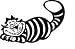 Cheshire Cat - Wall Decal - Removeable Wall Decal - selected color: Black - Want different color ? Choose from 24 colors in