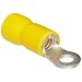 Morris Products 10060 Ring Terminal, Vinyl Insulated, Yellow, 12-10 Wire Size, #6 Stud Size (Pack of 100)