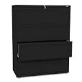 HON 794LP 700 Series 42 by 19-1/4-Inch 4-Drawer Lateral File, Black
