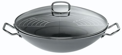 Silit Vision Wok mit Dünstrost und Wok-Besteck 