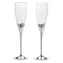Lenox Wedding Promises Silverplated Heart Flutes, Set of 2