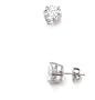 SINGLE STUD! 14k White-gold 04.00MM (1/4CT) Round Moissanite Single Stud Earring