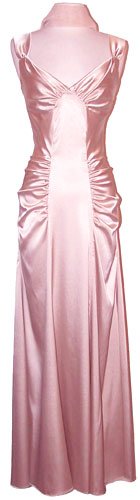 Satin Glam Holiday Formal Gown Prom Bridesmaid Dress – L