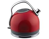 Prestige Deco Red Cordless Electric Traditional Kettle