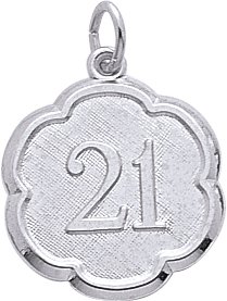 Childrens Toyshop  Jewelry : 21: Number Charm by Rembrandt Charms
