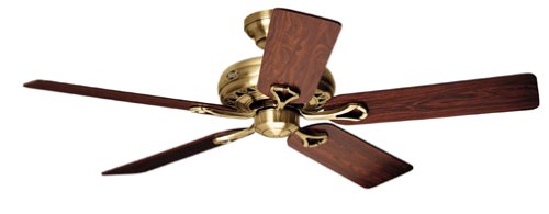 Hunter Savoy 52-Inch Five-Blade Ceiling Fan, Antique Brass #20510