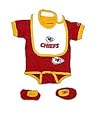 Kansas City Chiefs Creeper with Bib and Booties, Size= 24 Months