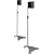 Atlantic Satellite SPSCUR47 2 Speaker Stands (Titanium)