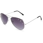 Fantas-Eyes Silver Jet Aviator Sunglasses