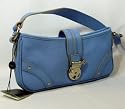 Burberry Blue Pebbled Leather Tote Bag Purse