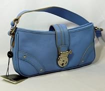 Burberry Blue Pebbled Leather Tote Bag Purse