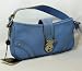 Burberry Blue Pebbled Leather Tote Bag Purse