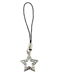 enlarged image: Cell Phone Charm - C9 - Strap Style - Crystal Star ~ Clear AB