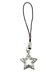 Cell Phone Charm - C9 - Strap Style - Crystal Star ~ Clear AB