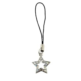 Cell Phone Charm - C9 - Strap Style - Crystal Star ~ Clear AB