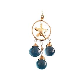 Gold-Filled and Vermeil Starfish Chalcedony Mini Chandelier Earrings