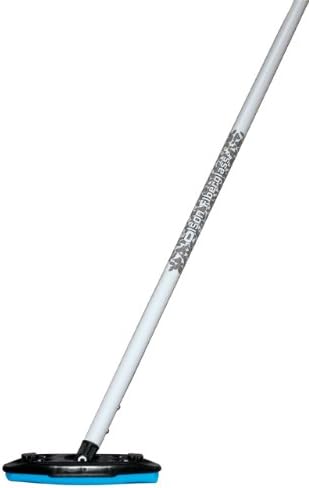 White Vapor Fiberglass Curling Broom w/ Pink Pad