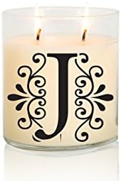 MONOGRAM CANDLE | Single Letter | Large Creme Brulee/Vanilla Scented Candle | Hand Poured, Handcrafted, Highly Fragrant | Personalized Gifts