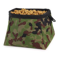 Dog Camo Travel Bowl For Food or Water – Green Color