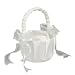 Beverly Clark Wedding Infinity Collection Flower Girl Basket, White