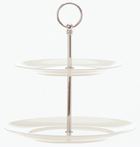 MAXWELL WILLIAMS CASHMERE 2 TIER CAKE STAND BONE CHINA
