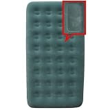 10T AERO TWIN (189x104x22 cm) - Komfort Luftbett mit integrierter Fu�pumpe - 1 Person "extra breit" - Velour Oberseite - 
