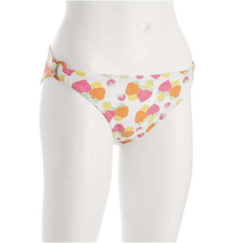 Buy Shoshanna white strawberry print bikini bottoms