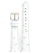 Watch Band Genuine Ostrich Leather Strap 16mm White with Quick Release Springs